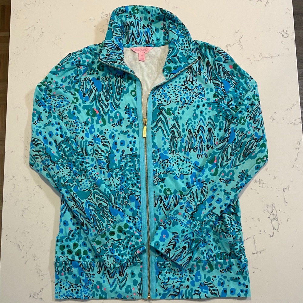 Lilly Pulitzer Leona full-zip Everglades, Size XS